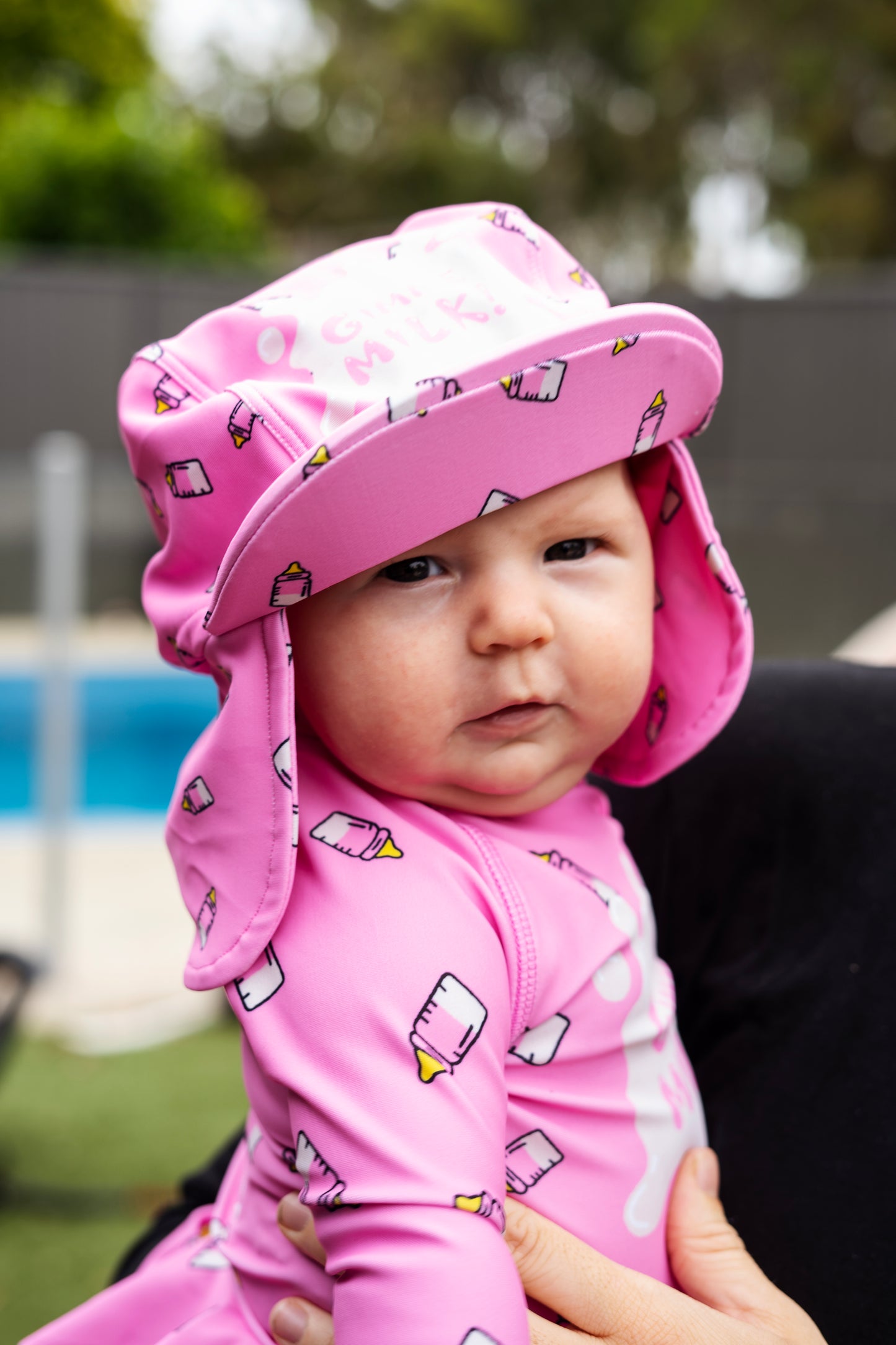 Gimme Milk/Strawberry Milk swim hat