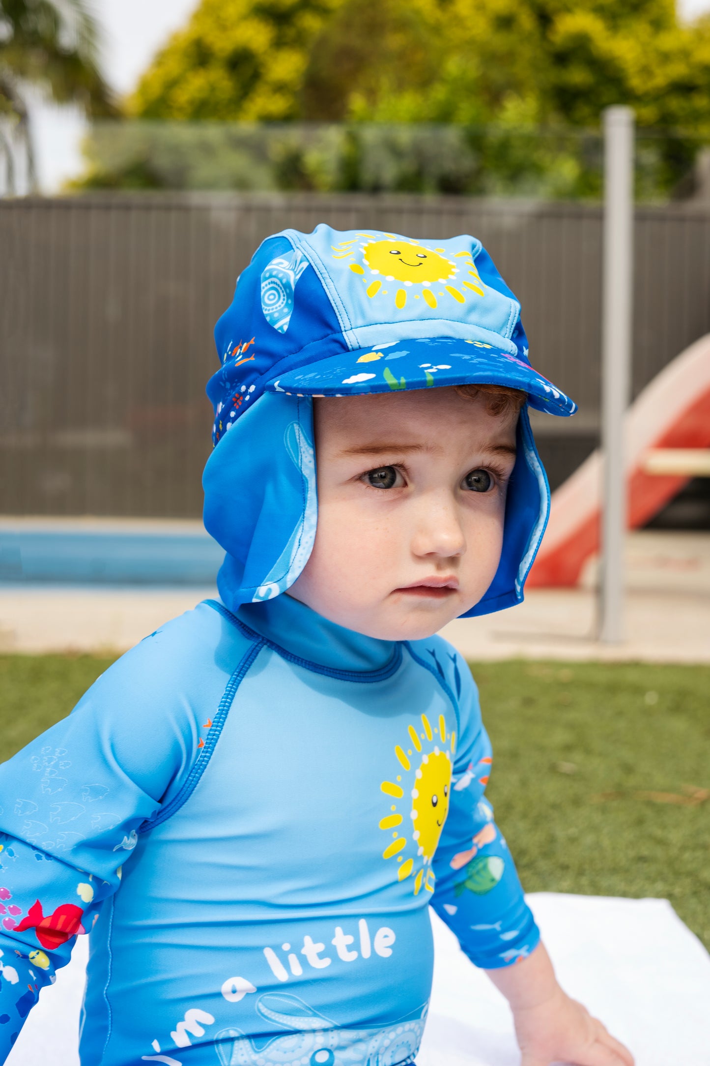 I'm a little Stingray of sunshine swim hat